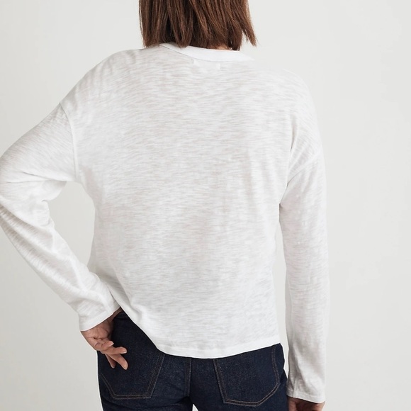 Madewell Slub Relaxed Long-Sleeve Tee white - Picture 3 of 7
